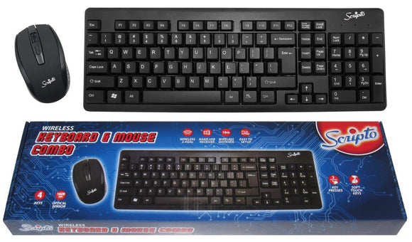 SCRIPTO KEYBOARD AND MOUSE COMBO - WIRELESS